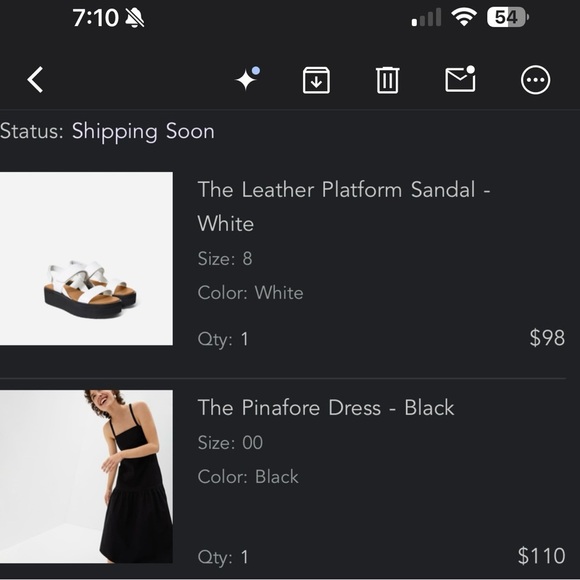 EVERLANE • Pinafore Dress - Cotton Stretch Tiered Spaghetti Strap w/ Pockets 00 - Picture 15 of 16